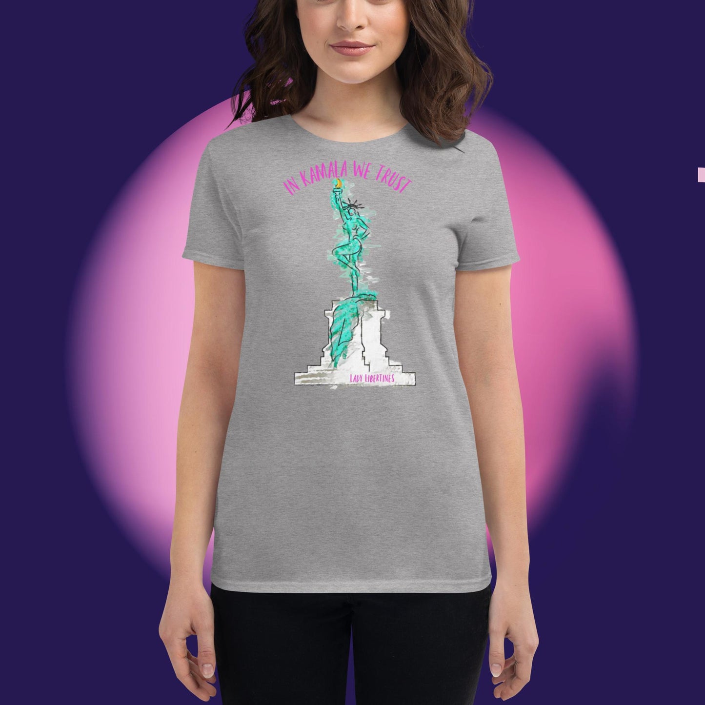 In Kamala We Trust women's short sleeve t-shirt