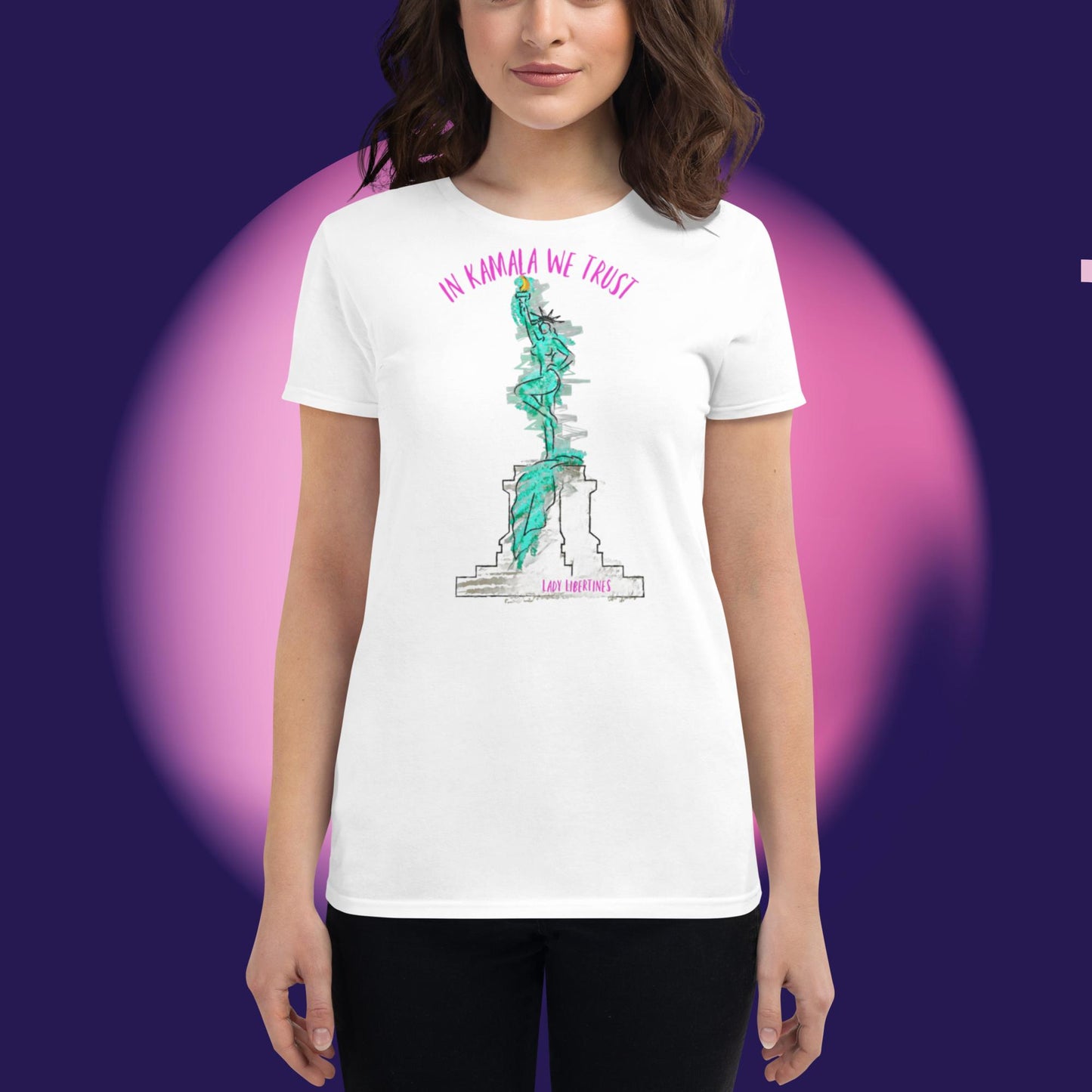 In Kamala We Trust women's short sleeve t-shirt